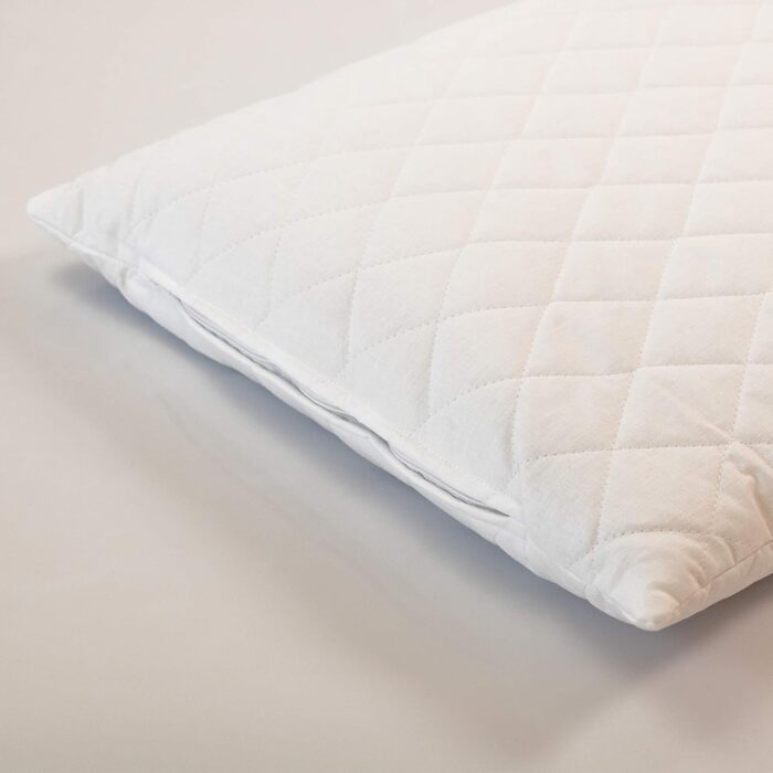 Подушка GIRAFFENLAND з органічного лушпиння спельти 40x80 см, стьобана біла, наповнена безпосередньо органічно вирощеним лушпинням спельти