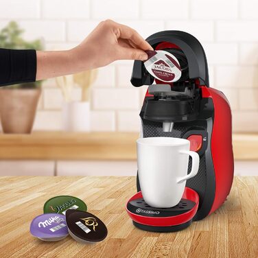 Кавоварка Bosch Tassimo Happy капсульна TAS1003, 70 напоїв, повністю автоматична, підходить для всіх чашок, компактна, 1400 Вт, че