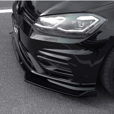 Різкий Автомобільний передній губний спойлер для VW Golf 7 7.5 MK7 MK7.5 GTI GTD R-LINE 2014-2019, Передній бампер Розгалужувач штоків Передній BumpRod Губа Передні клапани Автомобільний передній губороздільник Спойлер Крило, Автомобільний захисний кожух 