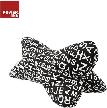 Подушка для читання 43 x 23 см Велика подушка для шиї Подушка для читання, яку можна прати (чорна - класична)