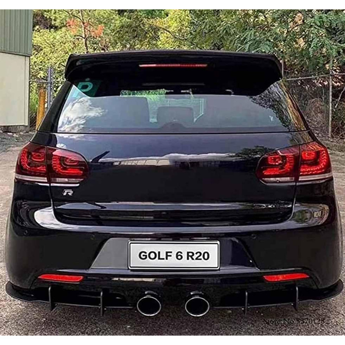 Задній дифузор Задній бампер для Golf 6 VII R20 2010-2013, Автомобільний задній дифузор Спойлер ABS Бампер Протектор для губ Аксесуари для губ