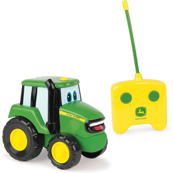 Іграшковий трактор John Deere 'Johnny Tractor зеленого кольору, дитячий трактор на дистанційному управлінні з пластику, від 18 місяців, для гри та колекціонування, дитячі машинки, для приміщення та вулиці, іграшка для хлопчиків Трактор на дистанційному уп