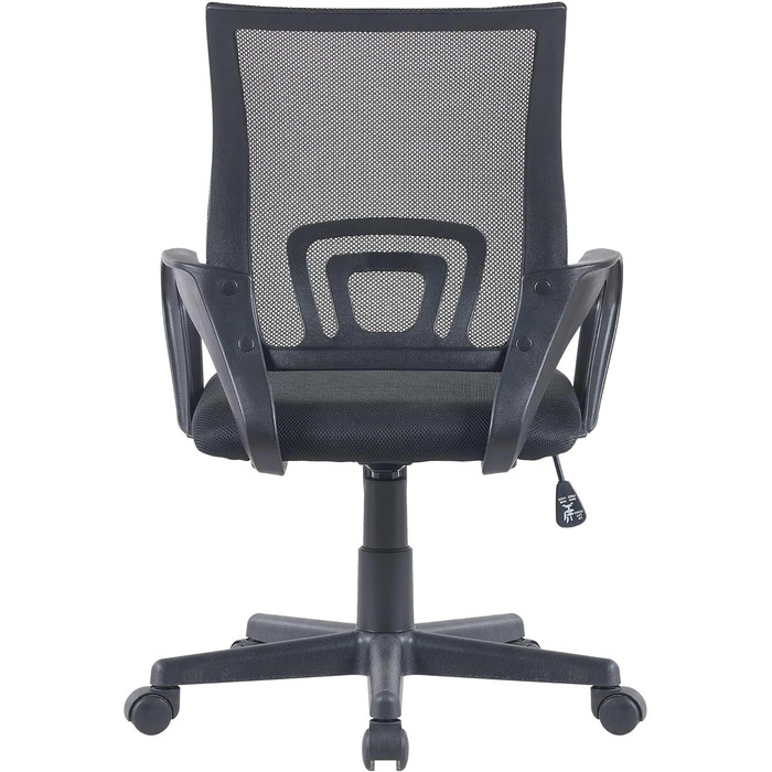 Офісний стілець CLP Genius I, стілець з регульованою висотою та сітчастим чохлом, колір чорний, сучасний