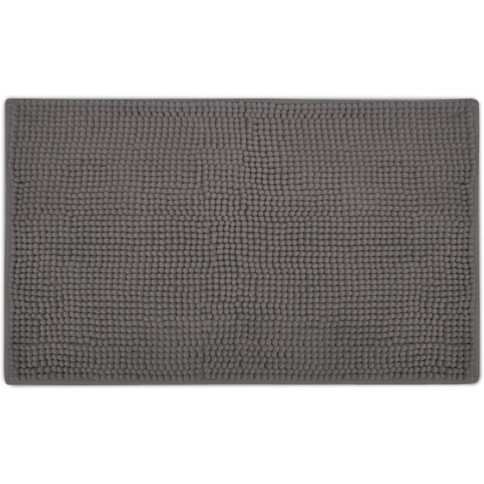 Килимок для ванної Beautissu з нековзним покриттям 70x120 см, шеніловий килимок для ванної, великий пухнастий килимок для ванної, нековзний килимок для ванної, що миється, килимок для ванної, килимок для душу, килимок для ванної, антрацитовий BeauMare WR 