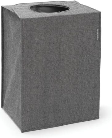 Мішок для білизни - Швидке відкриття - Міцний текстильний мішок - Економія місця - Кришка складається, утворюючи ручки - Легке спорожнення - Pepper Black - 55 L - 29,5 x 54,0 x 50,5 см