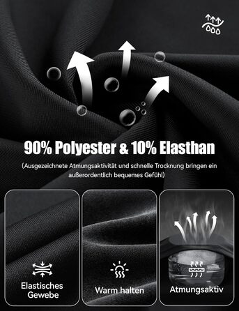 Термобілизна Niksa для чоловіків, комплект лижної білизни, довгий функціональний комплект, дихаюча м&39яка термобілизна для футболу, бігу, фітнесу, походів, чоловіків, чорного кольору*1 (верх*1 низ*1)