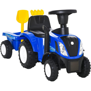 Дитячий автомобіль з гіркою New Holland Автомобіль з гіркою Дитячий автомобіль Класичний автомобіль ходунки з клаксоном Пластик Ме