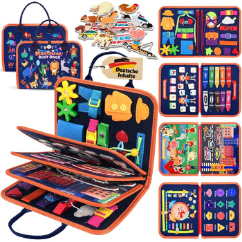 Бізіборд Монтессорі ZOOI Busy Board, 9 сторін для навчання