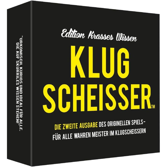 43011 - Klugscheisser 2 Black Edition - Edition krasses Wissen, 43011 - Klugscheisser 2 Black Edition - Edition krasses Wissen