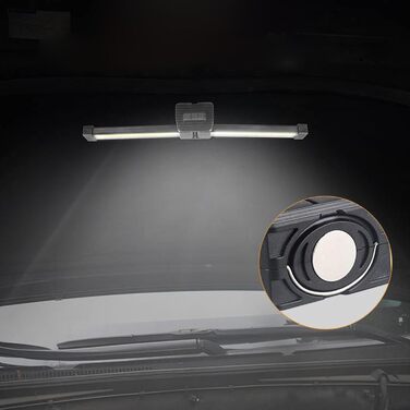 Лампа для позування Портативна світлодіодна лампа для бодібілдингу, 7 рівнів яскравості з білим, жовтим та червоним режимами, магнітна основа, що обертається на 180, з гачком для підвішування, зарядний пристрій USB, водонепроникний