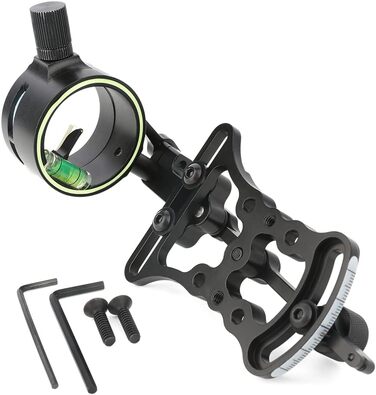 Приціл для лука зі скловолокна з одним штифтом 0,019 фута мікрорегульований, швидковстановлюваний без інструментів з підсвічуванням для складних луків