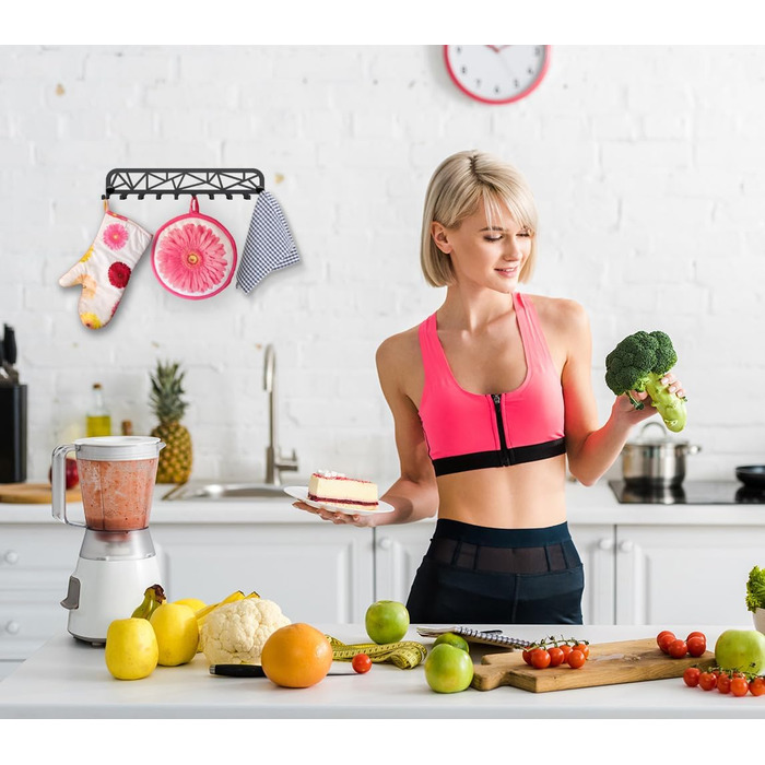 Ключниця сучасна, ключниця настінна, вішалка для ключів з 10 гачками, гачок для ключів, ключниця чорна, ключниця настінна, настінн