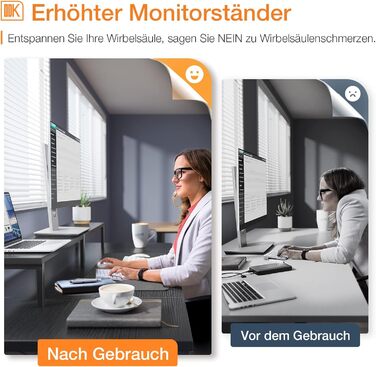 Ігровий стіл ODK чорний, столи з полицею двосторонні, комп'ютерний стіл з підставкою для монітора, 120x50x86.5 см комп'ютерний сті