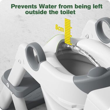 Покращений дитячий туалет для хлопчиків і дівчаток, дитяче сидіння для унітазу 2 в 1 зі сходами, розбризкувальною та протиковзкою