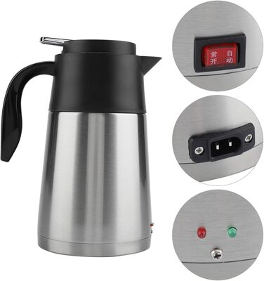 Автомобільний чайник Kuuleyn 1300 мл, автомобільна кружка з нержавіючої сталі з електричним підігрівом, 12 В/24 В з нержавіючої ст