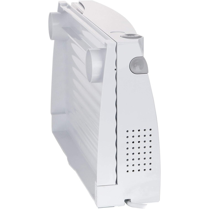 Ножовий блок Emerio 'Made in EU MS-125000, ножовий блок з нержавіючої сталі виробництва Німеччини, регульований 0-17 мм, без бісфенолу А, компактний складний, з захисним вимикачем, Eco 100 Вт, білий білий одинарний