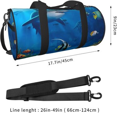 Спортивна сумка-мішок для подорожей Підводний світ, чорна, універсальний розмір, дорожня сумка на ніч