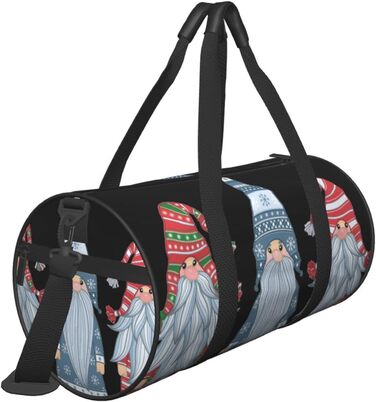 Дорожня сумка-мішок, новорічний дизайн (Дід Мороз, Гном), спортивна сумка для чоловіків та жінок