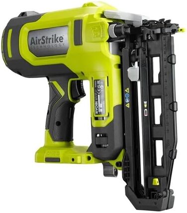 Акумуляторний цвяходер Ryobi 18 вольт R18N16G-0 (цвяходер з цвяхами, гачок для ременя, 2 розпірки - без акумулятора зарядний прист