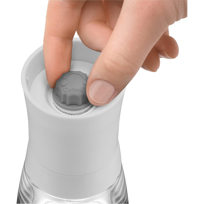 См, без наповнення, млин для спецій, керамічний подрібнювач, пластик, скло, білий Одинарний, 14