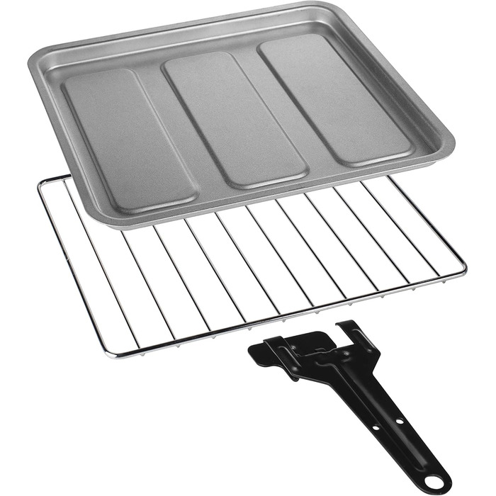 Міні-піч Tristar, 800 Вт, об'єм 10 л, функція таймера, подвійні скляні дверцята, діапазон температур до 230C, підходить для кемпінгу, гриля, випічки та підсмажування, універсальний і компактний, чорний, OV-3615 10 літрів - 800 Вт