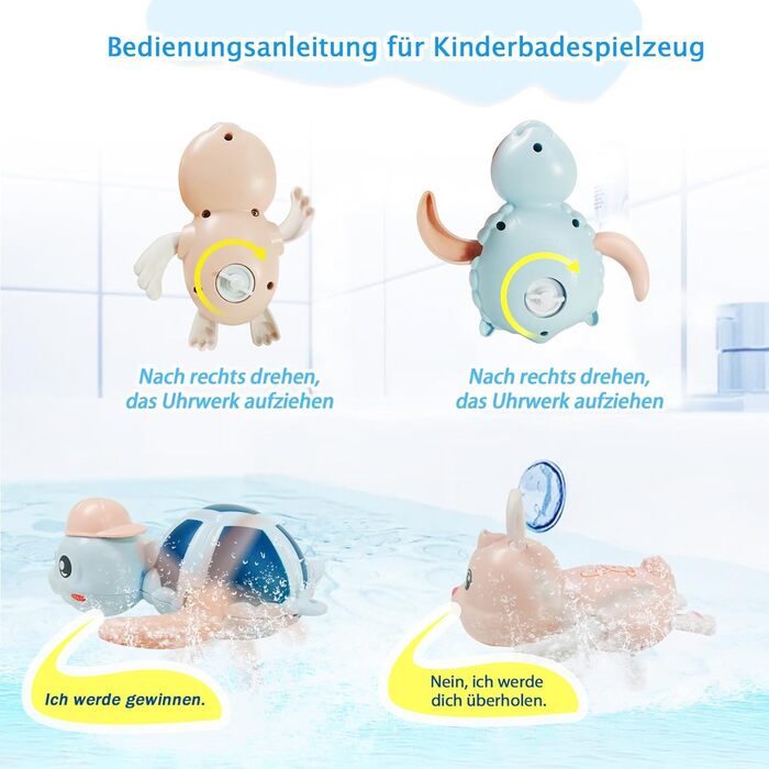 Іграшки для води GizmoVine для дітей, іграшки для ванни для немовлят, іграшка для купання з 9 предметів для малюків від 1 2 3 4 ро