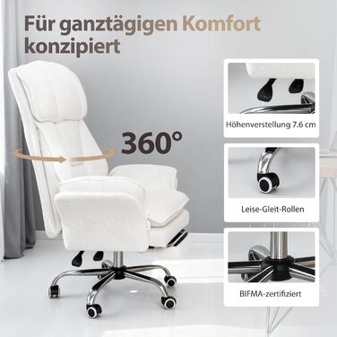 Офісний обертовий стілець для високих і сильних людей з відкидними підлокітниками та підставкою для ніг, широке регульоване ергономічне ігрове крісло для схрещених ніг та комфорту тварин, сірий