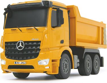 Самоскид Mercedes Arocs 126 2.4G - кузов піднімається/опускається, передня фара, профільовані гумові шини, жовтий, 405108 -