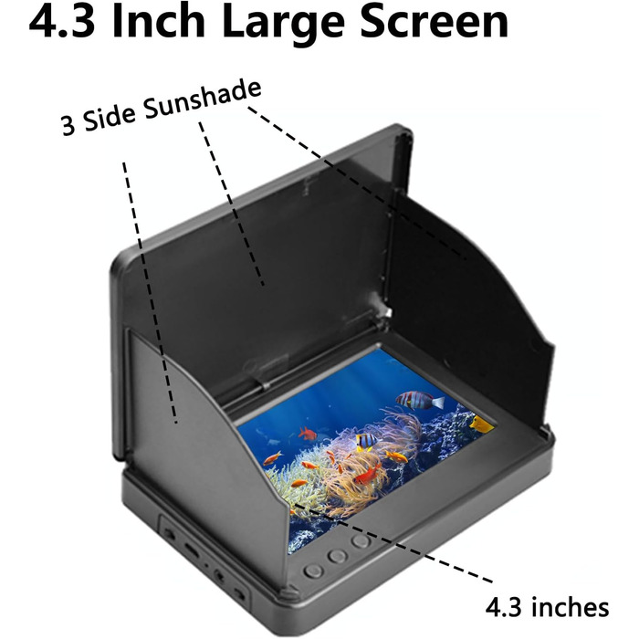 Підводна рибальська камера Fish Finder, 5000 мАг, з інфрачервоним нічним баченням, водонепроникність IP67, з екраном 10 см, для льоду, річки та човна