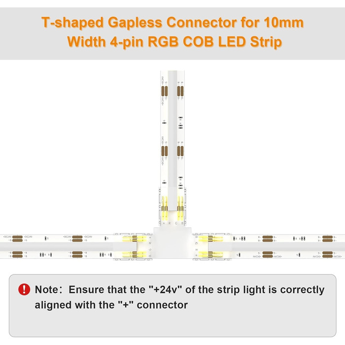 Контактний роз'єм для світлодіодної стрічки RGB COB, роз'єми у формі L/T, з'єднувач від смуги до стрічки для проектів освітлення 10 мм 5050 своїми руками, 4-