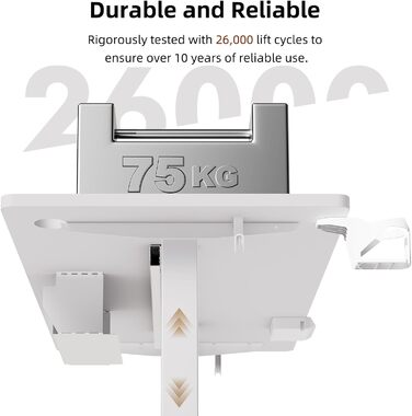 Стіл з регульованою висотою 140x70 см, швидка зарядка USB-A/Type C, електричний стіл з пам&39яттю нахилу та функцією відскоку (70119 см) 140x70 см білий