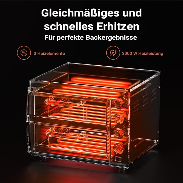 Ярусна піч для піци 3000 Вт з кордієритовим каменем для піци, як кам'яна піч, піч для піци, 2-