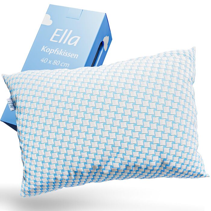 Подушка для шиї Ella 40x80 Ергономічна подушка з регульованим наповнювачем Ортопедична подушка від болю в шиї Підходить для сну на боці, спині та животі з чохлом, який можна прати, 40x80 см