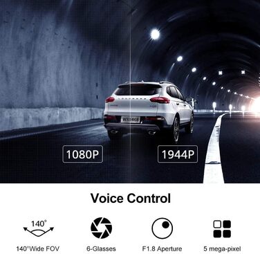 Автомобільна камера передній реєстратор FHD 1944P ADAS Cam Автомобільний відеореєстратор з голосовим управлінням, аварійний запис,