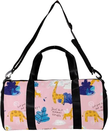 Спортивна сумка, маленька дорожня сумка, сумка для йоги, з принтом жираф'яче листя, сумка для фітнесу на відкритому повітрі, ручна поклажа