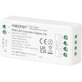 Диммер Milight Miboxer Zigbee3.0, одноколірний контролер світлодіодної стрічки, 12 В/24 В, сумісний із додатком Zigbee Storeo Echo / голосовим керуванням, (FUT037z)