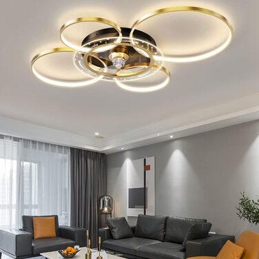 Вт світлодіодний стельовий світильник з можливістю регулювання, стельовий вентилятор зі світлодіодним підсвічуванням, регульованою