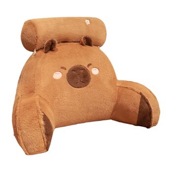 Звичайна подушка для читання у формі капібари, велика м&39яка подушка для дорослих у формі капібари розміром 60x40 см, мила подушка для читання у формі капібари з підлокітниками, багатофункціональна подушка для спинки капібари, для ліжка та автокрісла