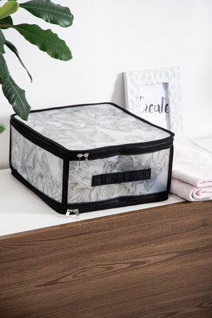 Кошик Idea Home DB-24 Anthracite Flowers 30x28x15 см (7058559)