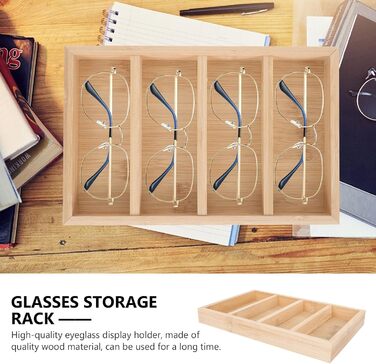 Дерев&39яна підставка для окулярів, лоток для зберігання, креативний футляр для окулярів з міцної деревини для сонцезахисних окулярів та окулярів за рецептом, презентаційний лоток для дому та оптики