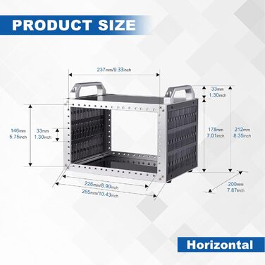 Міні-серверна шафа GeeekPi DeskPi RackMate TT для міні-ПК, мережевих серверів, аудіо- та відеопристроїв, сріблястого кольору