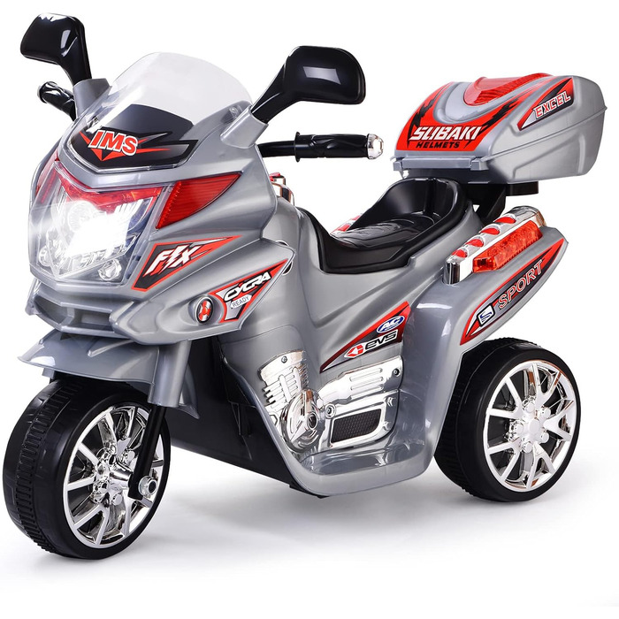 Дитячий електромотоцикл DREAMADE 6V, дитячий мотоцикл, дитячий транспортний засіб з музичним клаксоном і фарою, електромотоцикл дл