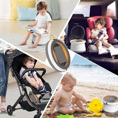 Дитяче сидіння для унітазу NAUXIU, складний горщик, складаний дитячий унітаз, вуличне сидіння для унітазу, дорожній горщик для діт