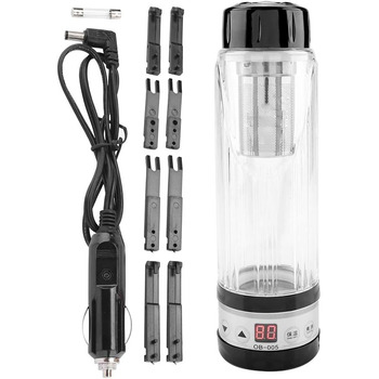 Автомобільний чайник Haofy, 12В / 24В 95Вт, 420мл подорожній чайний кухоль водонагрівач кружка пляшка тримач (чорний)