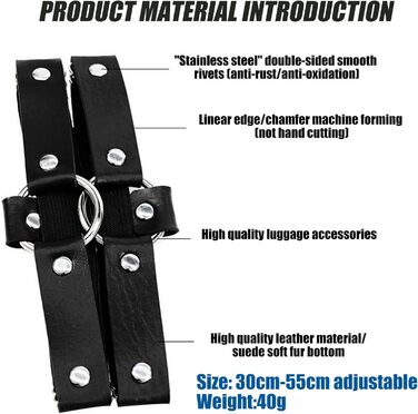 Стрічки для стегон comeondear, шкіра PU, чорні, регульовані, 2 шт.