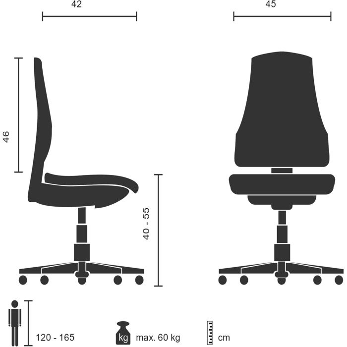 Дитячий обертовий стілець KIDDY GTI-2 сірий/рожевий, ергономічний дитячий офісний стілець, регульований по висоті дитячий офісний стілець, дитячий стілець, 670900