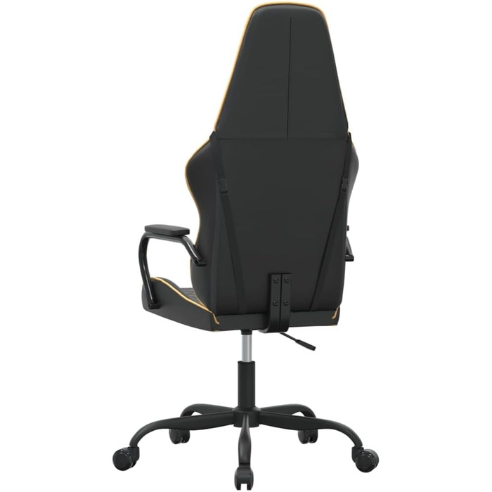 Геймерське крісло, офісне крісло, чорно-золотий колір, штучна шкіра