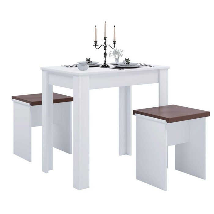 Дерев&39яний обідній гарнітур Лавка Кухонний стіл Обідній набір Стіл Група Стіл Лавки Esal L Білий