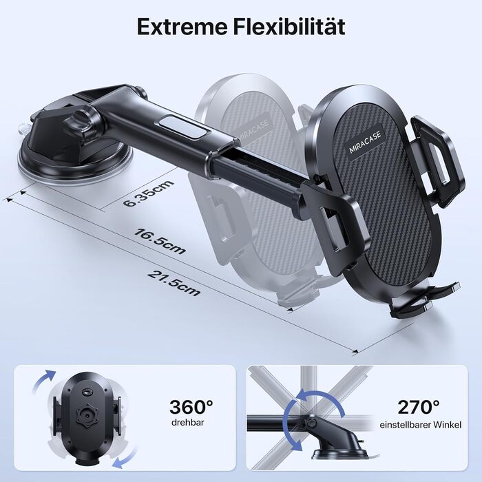 Тримач для мобільних телефонів автомобільний 3 в 1 з присоскою та вентиляцією Універсальний тримач для мобільних телефонів автомоб