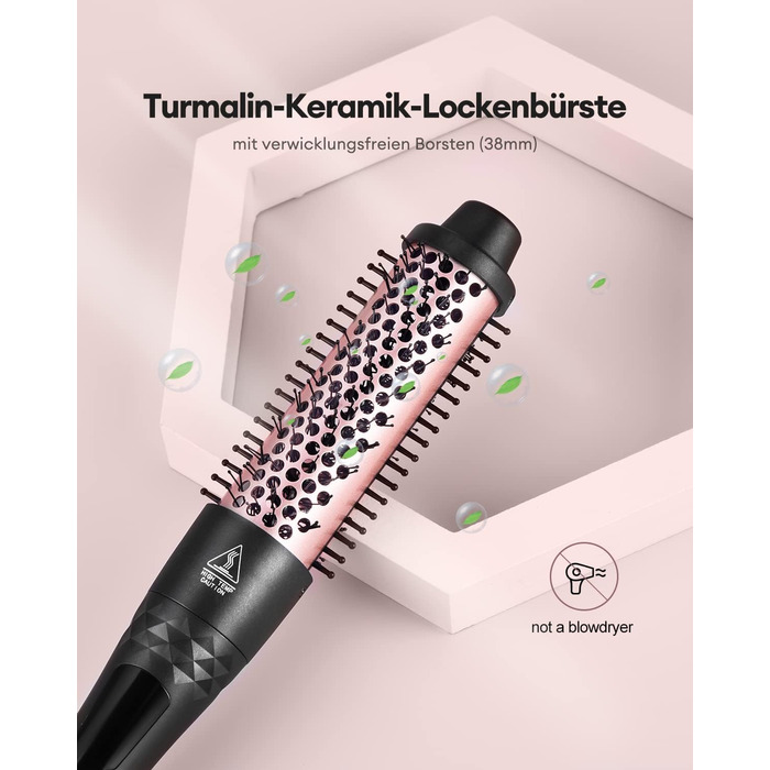 Набір плойок CkeyiN 4 в 1 з різними насадками 9-38 мм, керамічна плойка з щіткою для завивки, великі та малі локони, настінна плой